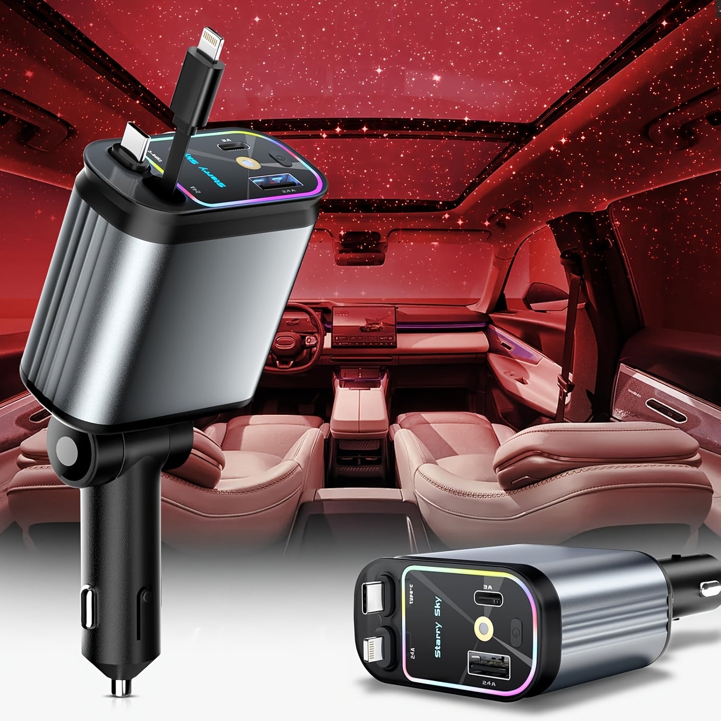 chargeur de voiture etoile au sommet