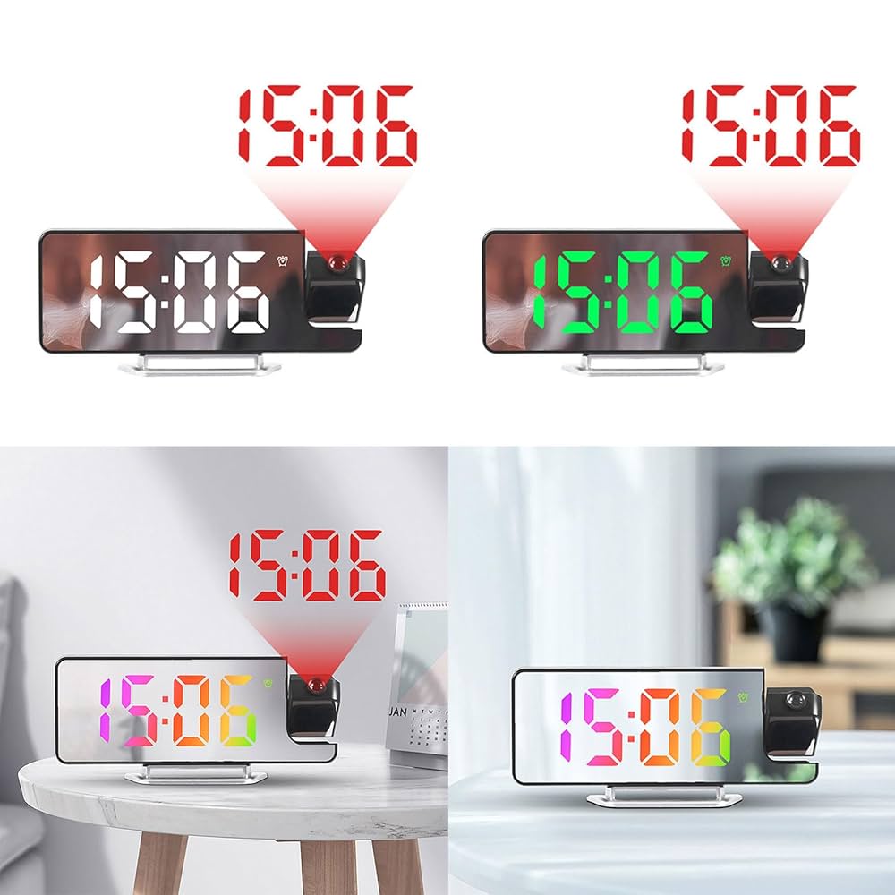 Réveil miroir LED